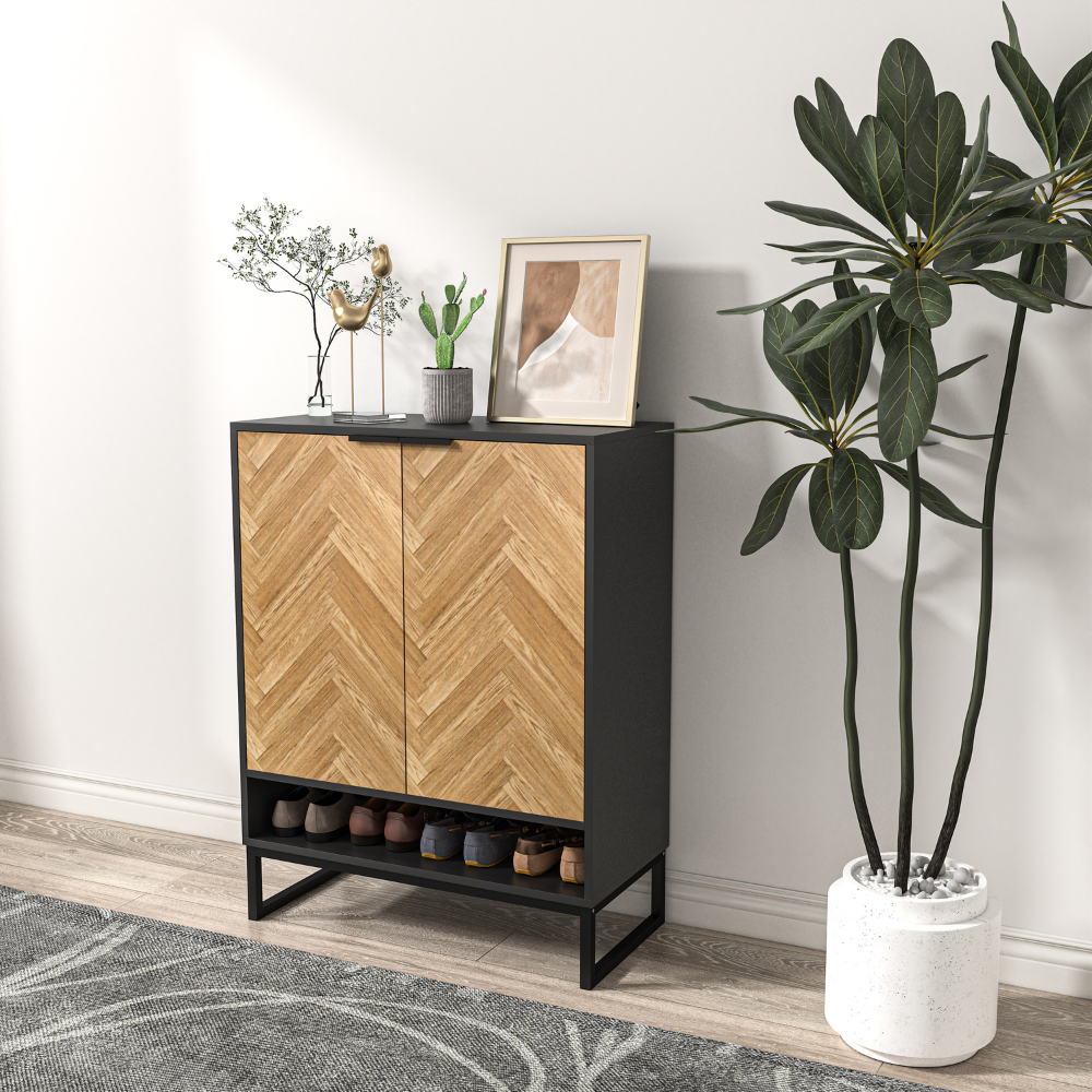 Meuble d'entrée avec portes effet chevron - Floor